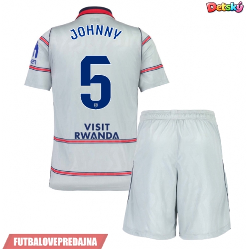 Lacne Dětský Futbalové dres Atletico Madrid Johnny Cardoso #5 2026-27 Krátky Rukáv - Tretina (+ trenírky)